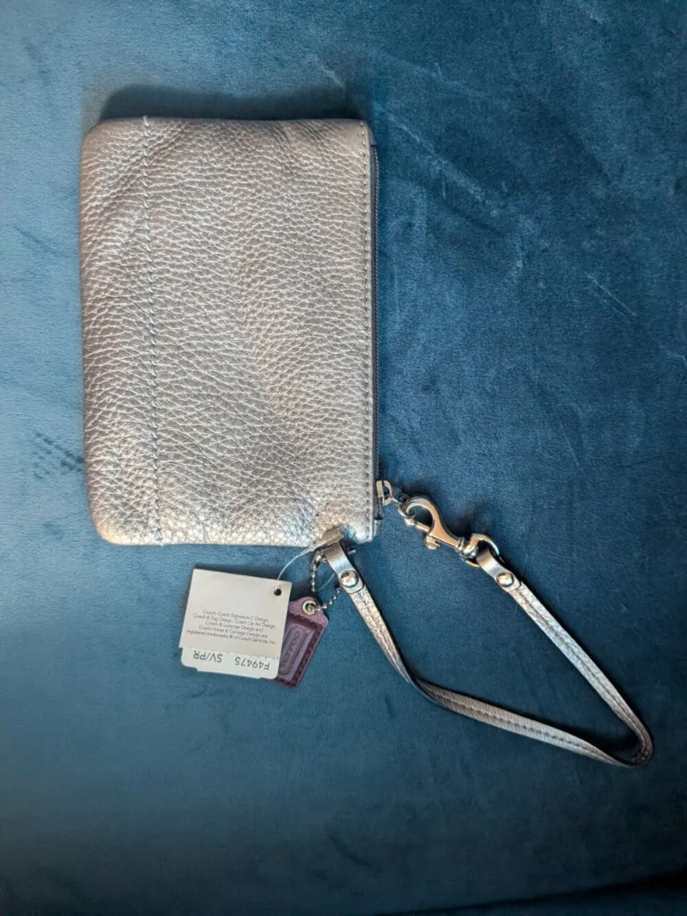 Vintage Coach Wristlet Champagne Pewter color NWT
